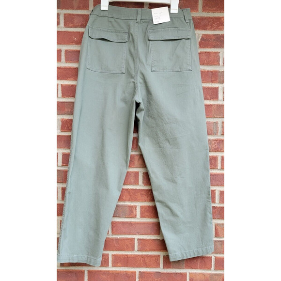 A New Day Slim High Rise Jeans Size 14 Womens Green Chino Stretch Denim Boho NWT - Picture 2 of 6